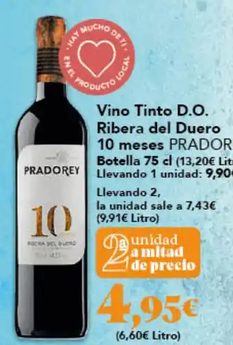 Gadis PRADOREY Vino Tinto D.O. Ribera del Duero 10 meses oferta