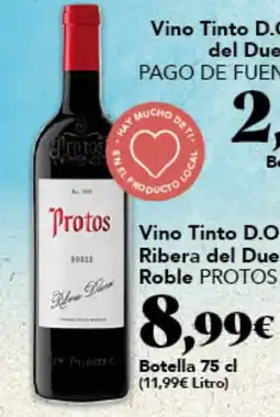 Gadis PROTOS Vino Tinto D.O. Ribera del Duero Roble oferta