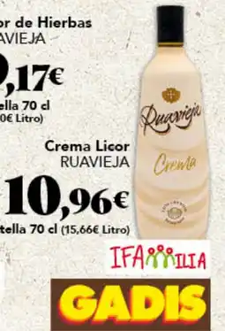 Gadis RUAVIEJA Crema Licor oferta
