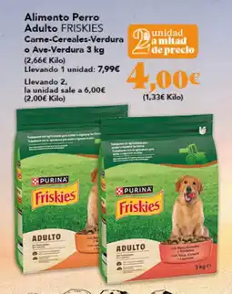 Gadis FRISKIES Alimento Perro Adulto Carne-Cereales-Verdura o Ave-Verdura oferta