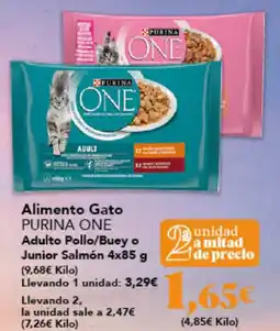 Gadis PURINA ONE Alimento Gato Adulto Pollo/Buey o Junior Salmón oferta
