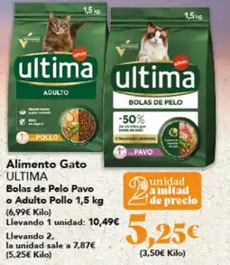 Gadis ULTIMA Alimento Gato Bolas de Pelo Pavo o Adulto Pollo ) oferta