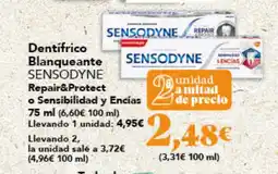 Gadis SENSODYNE Dentifrico Blanqueante Repair&Protect o Sensibilidad y Encías oferta