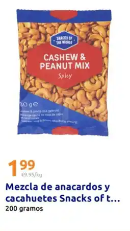 Action SNACKS OF THE WORLD Mezcla de anacardos y cacahuetes oferta