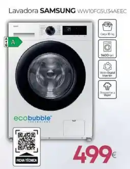 Tien 21 SAMSUNG Lavadora WW10FG5U34AEEC oferta