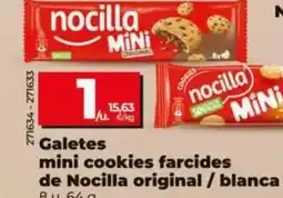 Dia Galletas mini cookies rellenas de nocilla original/blanca oferta