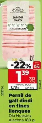 Dia Dia nuestra alacena - jamón de pavo en finas lonchas oferta