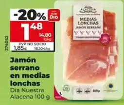 Dia Dia nuestra alacena - jamon serrano en medias lonchas oferta
