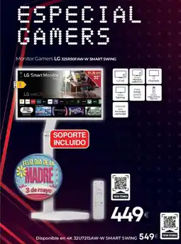 Tien 21 LG Monitor gamers 32sr50faw-w smart swing oferta