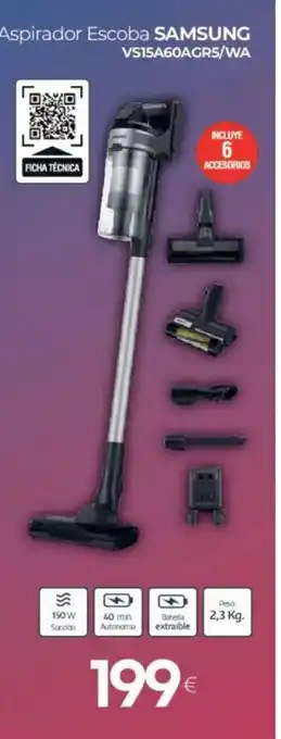Tien 21 SAMSUNG Aspirador Escoba VS15A60AGR5/WA oferta