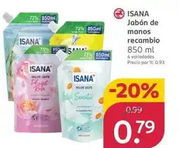 Rossmann ISANA Jabón de manos recambio oferta