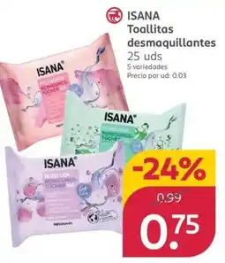 Rossmann ISANA Toallitas desmaquillantes oferta