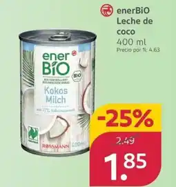 Rossmann ENERBIO Leche de coco oferta