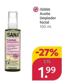 Rossmann ISANA Aceite limpiador facial oferta