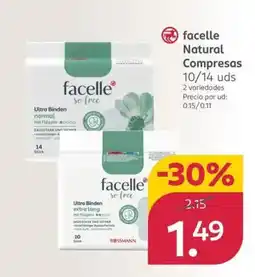 Rossmann FACELLE Natural Compresas oferta