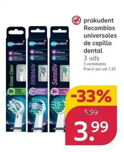 Rossmann PROKUDENT Recambios universales de cepillo dental oferta