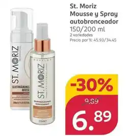 Rossmann ST. MORIZ Mousse y Spray autobronceador oferta