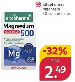Rossmann ALTAPHARMA Magnesio oferta