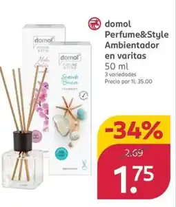 Rossmann DOMOL Perfume&Style Ambientador en varitas oferta