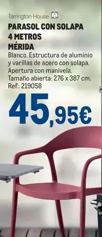 Makro Tarrington - parasol con solapa 4 metros oferta