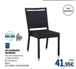 Makro Silla barbados sin brazos oferta