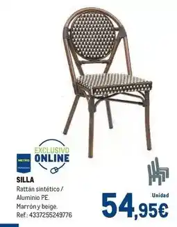 Makro Silla rattán sintético / aluminio pe oferta