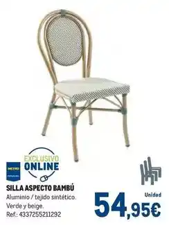 Makro Silla aspecto bambú oferta