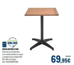 Makro Bistro - mesa bistro lynx oferta