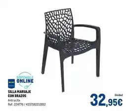 Makro Antracita - silla marujaje con brazos oferta