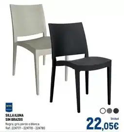 Makro Pardo - silla iluna sin brazos oferta