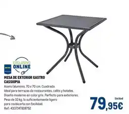 Makro Ideal - mesa de exterior gastro cassiopa oferta