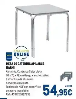 Makro Brillante - mesa de catering apilable narni oferta