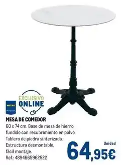 Makro Mesa de comedor oferta
