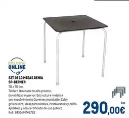 Makro Denia - set de 10 mesas sp-berener oferta