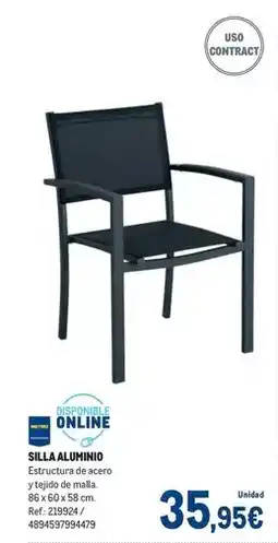 Makro Silla aluminio oferta