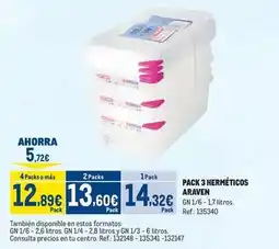 Makro Araven - pack 3 hermeticos oferta