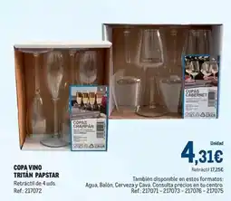 Makro Papstar - copa vino tritan oferta