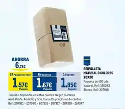 Makro Servilleta natural o colores oferta