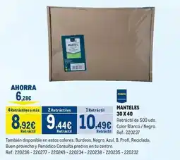 Makro Makro - manteles 30 x 40 oferta