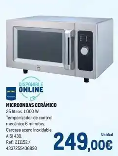 Makro Control - microondas cerámico oferta
