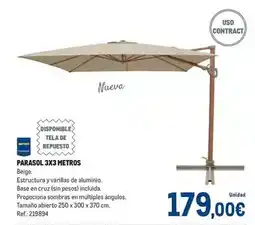 Makro Cruz - parasol 3x3 metros oferta