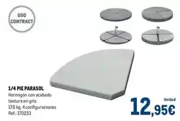 Makro 1/4 pie parasol oferta
