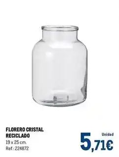 Makro Cristal - florero reciclado oferta