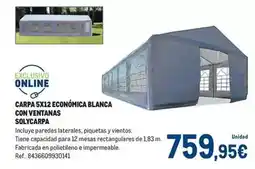 Makro Paredes - carpa 5x12 econômica blanca con ventanas oferta