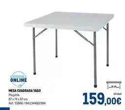 Makro Mesa cuadrada yago oferta