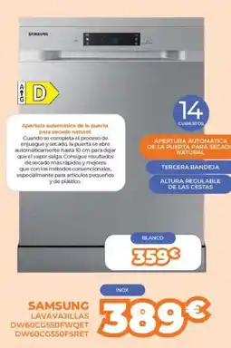 Pascual Martí SAMSUNG Lavavajillas dw60cg550fwqet dw60cg550fsret oferta