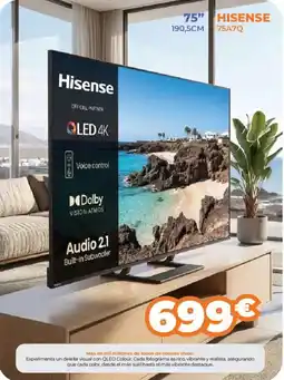 Pascual Martí HISENSE 75" 75A7Q oferta