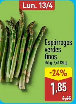 ALDI Espárragos verdes finos oferta