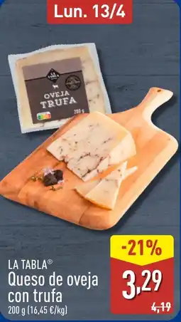 ALDI LA TABLA Queso de oveja oferta
