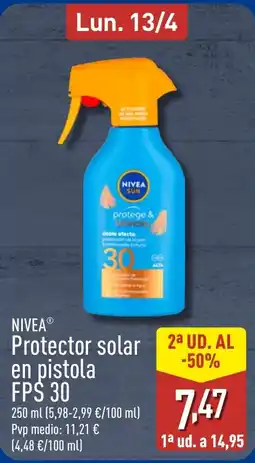 ALDI NIVEA Protector solar en pistola FPS 30 oferta